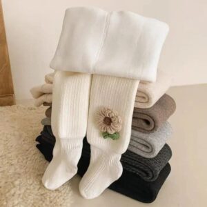 Flower fleece Tights